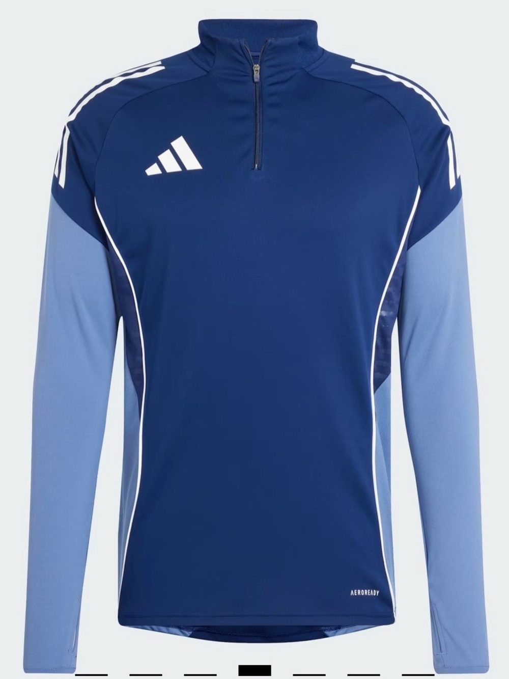 Adidas Tito 26 Navy & Light Blue Quarter-Zip Training Top Size Medium NWT